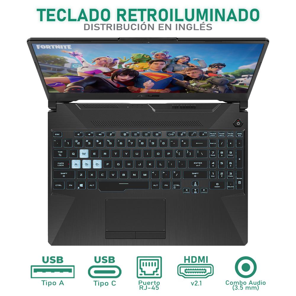 Foto 5 pulgar | Laptop Gamer Asus Tuf Gaming A15 Geforce Rtx 2050 Amd Ryzen 7 7435hs 16gb Ram 512gb Ssd Teclado En Ingles + Control R