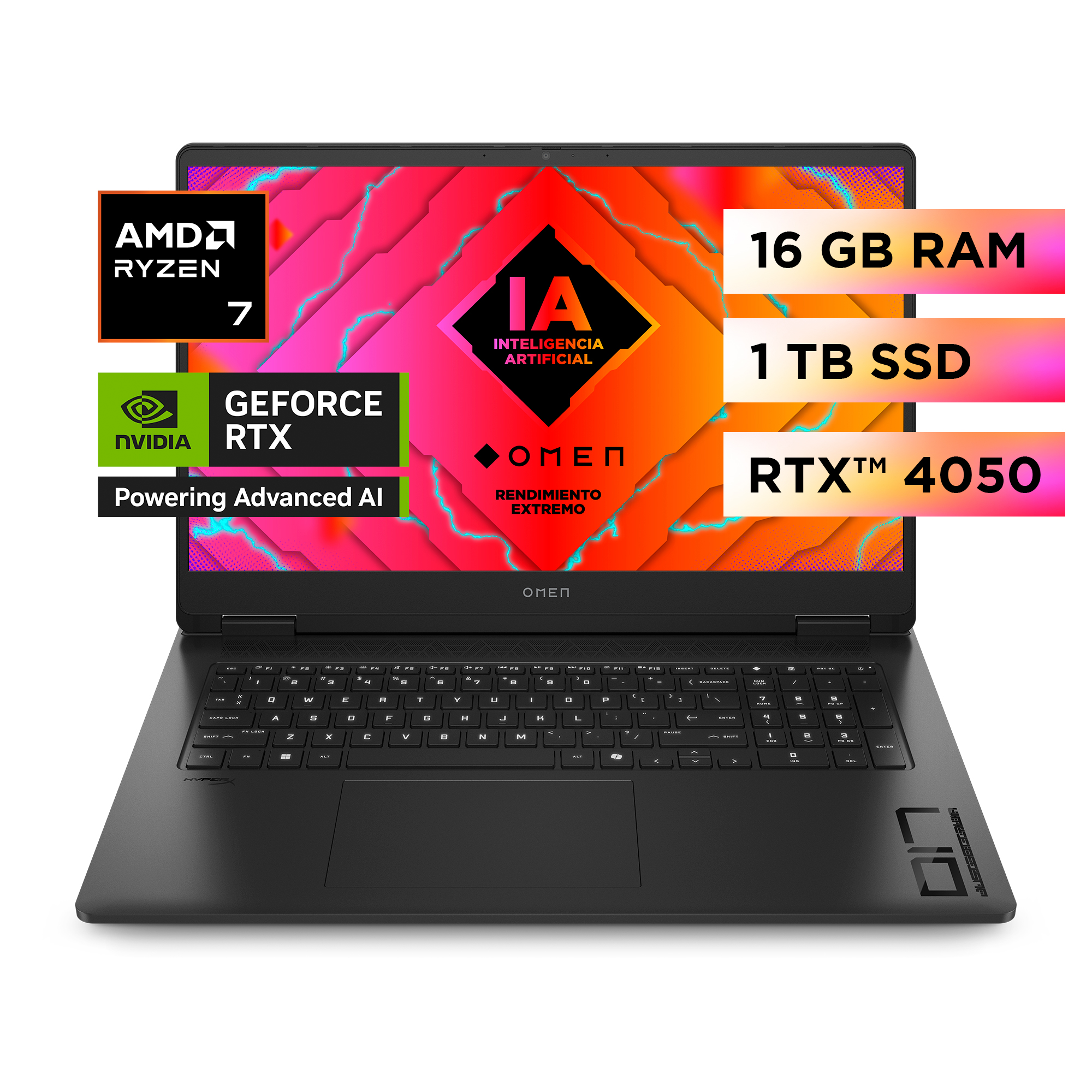 Laptop Gaming Omen 17-db0006la Amd Ryzen 7 16 Gb Ram 1tb Ssd