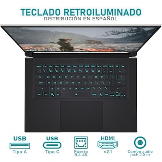 Foto 5 | Laptop Gamer Gigabyte Aero X16 Nvidia Geforce Rtx 5060 Amd Ryzen Ai 7 350 16gb Ram 1tb Ssd Windows 11 Home Teclado