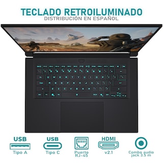 Foto 5 | Laptop Gamer Gigabyte Aero X16 Nvidia Geforce Rtx 5070 Amd Ryzen Ai 9 Hx 370 64gb Ram 1tb Ssd 16'' Teclado En Español