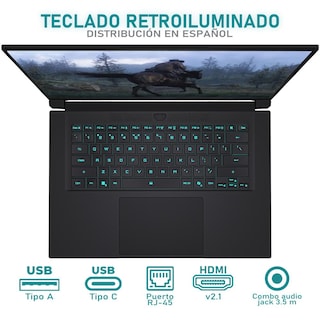Foto 5 | Laptop Gamer Gigabyte Aero X16 Geforce Rtx 5060 Amd Ryzen Ai 7 350 32gb Ram 1tb Ssd 16'' Windows 11 Home Teclado En