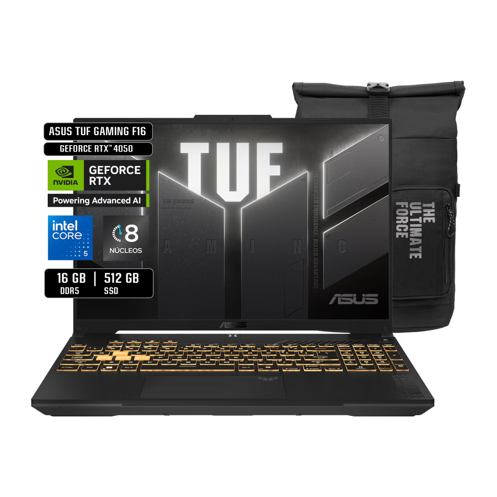 Foto 2 pulgar | Laptop Asus Tuf Gaming F16 Core 5 210h  16gb Ram  512gb Nvme  Rtx4050