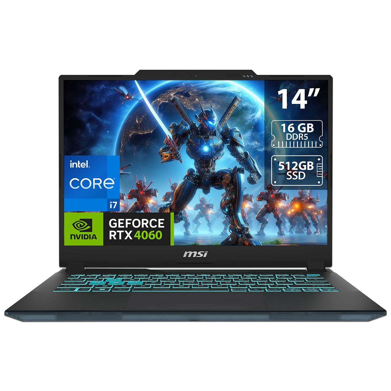 Laptop Gamer Msi Cyborg 14: Intel Core I7 13620h  Ram 16gb Ddr5  Ssd 512gb  Pantalla 14''  Rtx 4060  Windows 11 Home