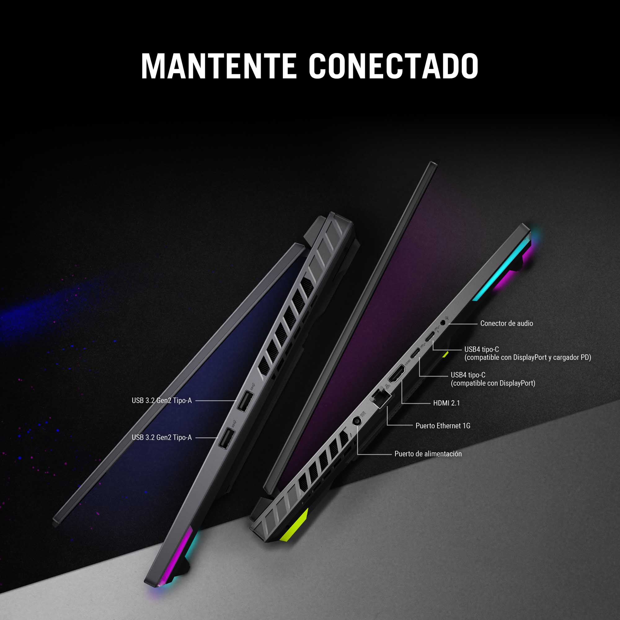Foto 9 pulgar | Laptop Asus  Rog Strix G16 (2025) G614  Nvidia Geforce Rtx 5050  Amd Ryzen 9 8940hx  Ddr5 16gb  Verde