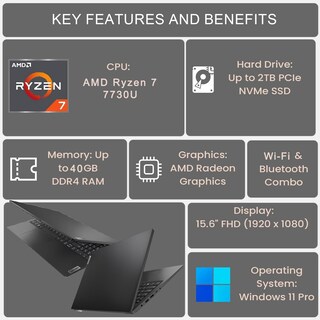 Foto 4 | Ordenador Portátil Lenovo V15 Serie V 15.6 Fhd Ryzen 7 7730u 16 Gb 512 Gb W11p - Venta Internacional.