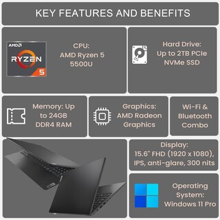 Foto 6 | Ordenador Portátil Lenovo V15 Gen 4 Business 15 6 Pulgadas Ryzen 5 5500u De 12 Gb - Venta Internacional.