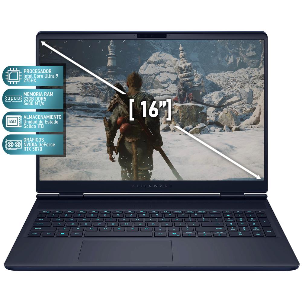 Foto 4 pulgar | Laptop Gamer Alienware X16 Aurora Nvidia Geforce Rtx 5070 Intel Core Ultra 9 275hx 32gb Ram 1tb Ssd 16'' Teclado En