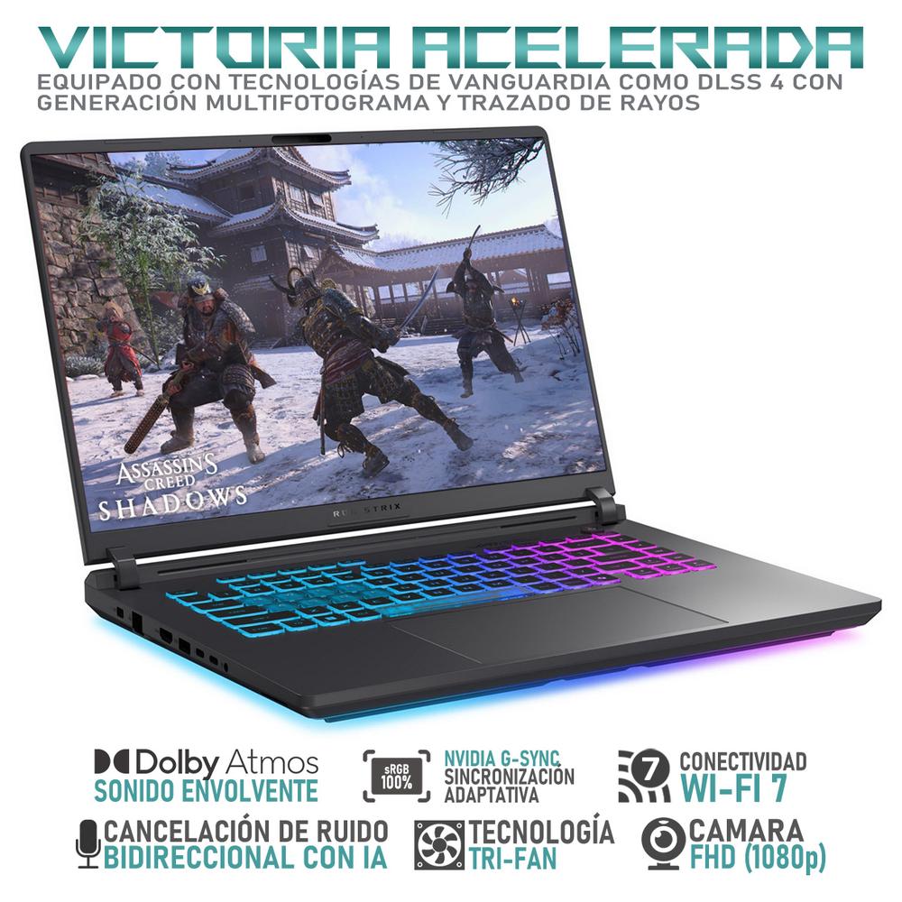 Foto 4 pulgar | Laptop Gamer Asus Rog Strix G16 Geforce Rtx 5060 Intel Core I9 14900hx 16gb Ram 1tb Ssd 16'' Windows 11 Home Tecla