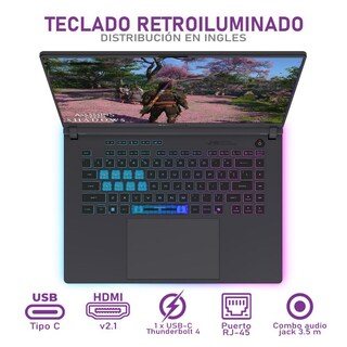 Foto 4 | Laptop Gamer Asus Rog Strix G16 Geforce Rtx 5060 Intel Core I9 14900hx 16gb Ram 1tb Ssd 16'' Windows 11 Home Tecla