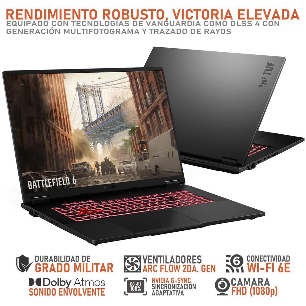 Foto 4 pulgar | Laptop Gamer Asus Tuf Gaming A18 Geforce Rtx 5070 Amd Ryzen 7 260 16gb Ram 1tb Ssd 18'' Windows 11 Home Teclado En Ingl
