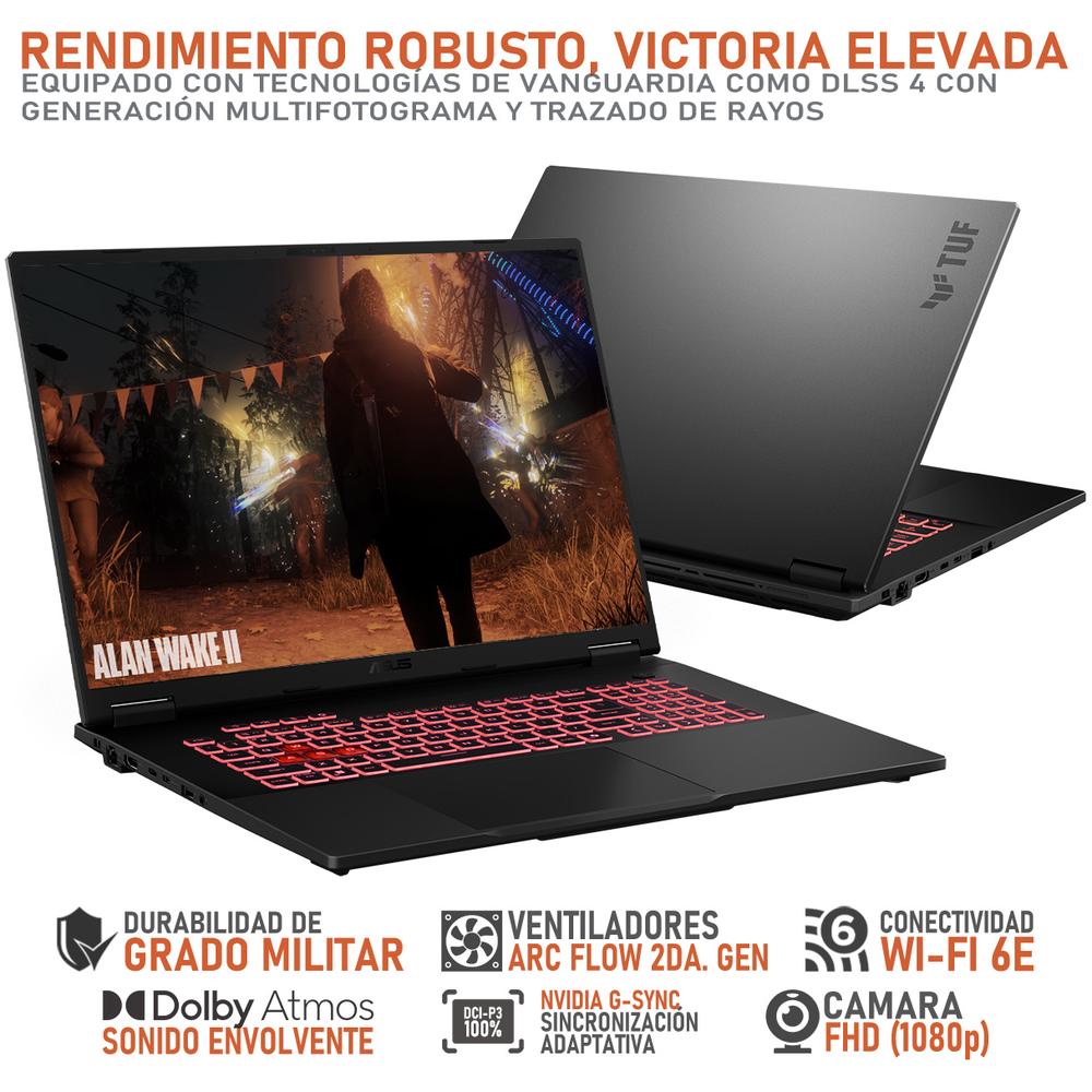 Foto 4 pulgar | Laptop Gamer Asus Tuf Gaming A18 Geforce Rtx 5070 Amd Ryzen 7 260 64gb Ram 1tb Ssd 18'' Windows 11 Home Teclado En Ingl