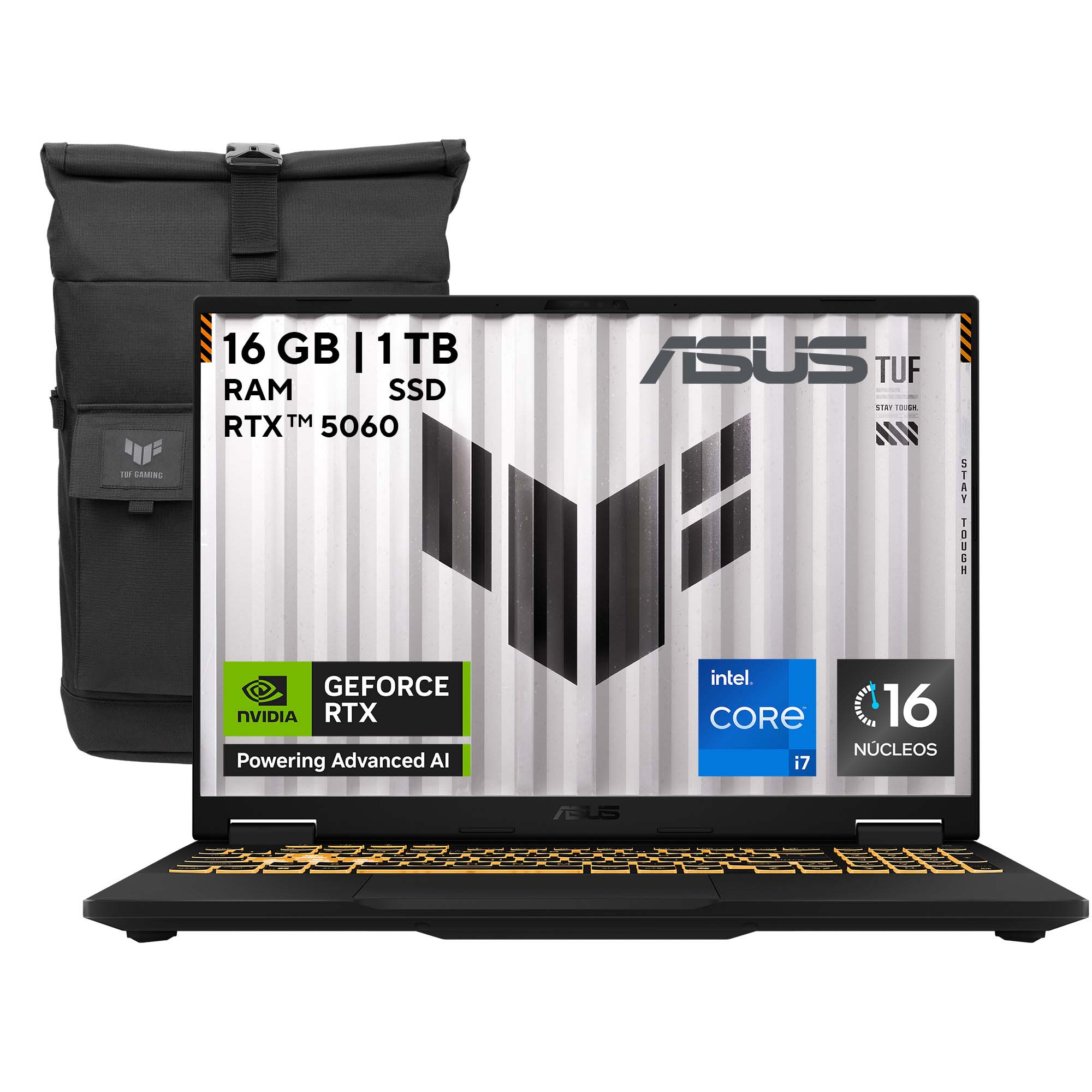 Foto 2 pulgar | Laptop Asus Tuf Gaming F16 (2025) Rtx 5060  Intel Core I7  16gb  1tb Ssd  16''fhd+  Gris