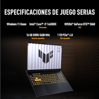Foto 2 | Laptop Asus Tuf Gaming F16 (2025) Rtx 5060 Intel Core I7 16gb 1tb Ssd 16''fhd+ Gris