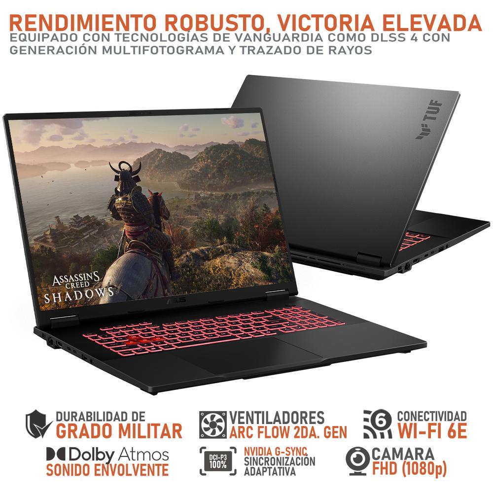 Foto 4 pulgar | Laptop Gamer Asus Tuf Gaming A18 Geforce Rtx 5070 Amd Ryzen 7 260 32gb Ram 1tb Ssd 18'' Windows 11 Home Teclado En Ingl