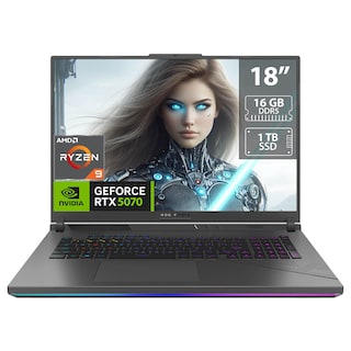 Foto 1 | Laptop Gamer Asus Rog Strix G18: Amd Ryzen 9 8940hx Ram 16gb Ddr5 Ssd 1tb Pantalla 18'' Rtx 5070 Windows 11 Home