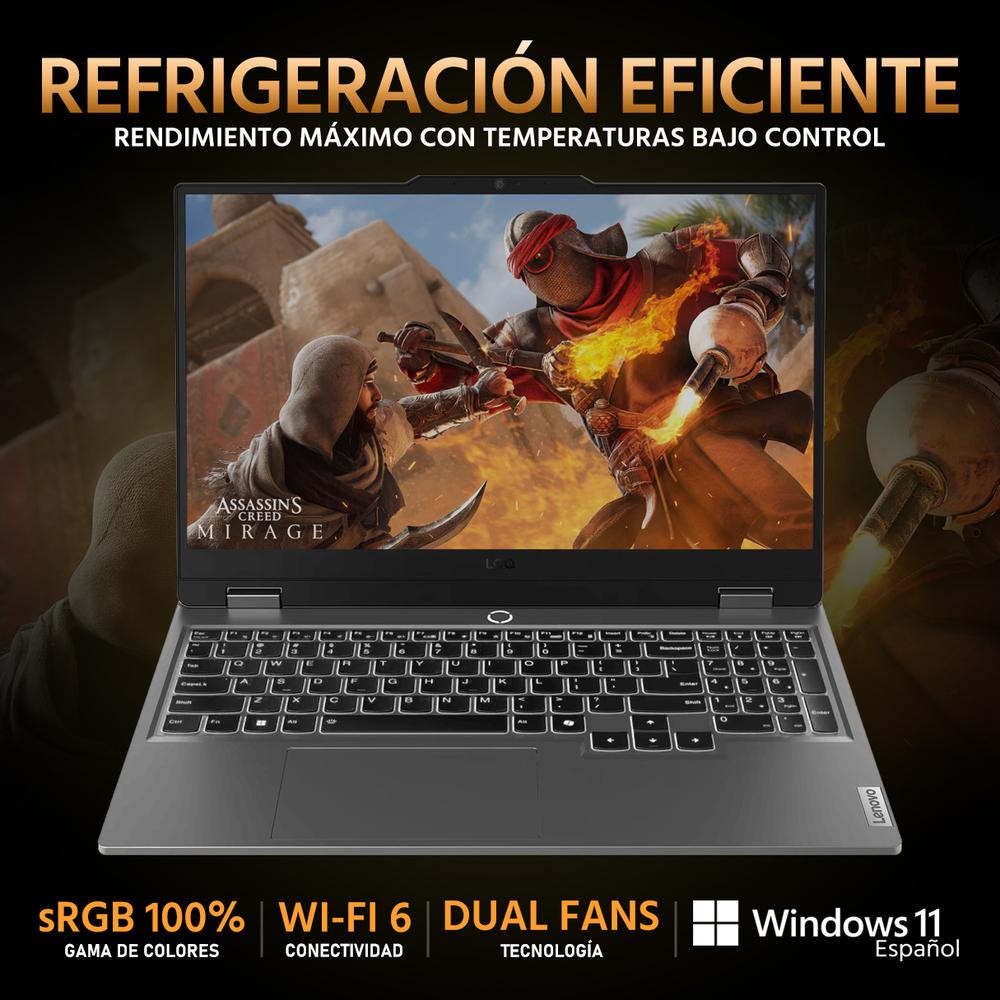 Foto 4 pulgar | Laptop Gamer Lenovo Loq 15 Nvidia Geforce Rtx 3050 Amd Ryzen 5 7235hs 16gb Ram 512gb Ssd 15.6'' Teclado En Español +