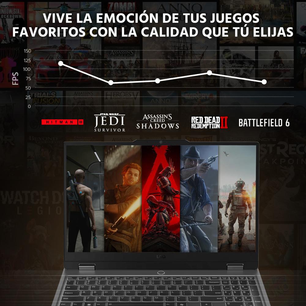 Foto 6 pulgar | Laptop Gamer Lenovo Loq 15 Nvidia Geforce Rtx 3050 Amd Ryzen 5 7235hs 16gb Ram 512gb Ssd 15.6'' Teclado En Español +