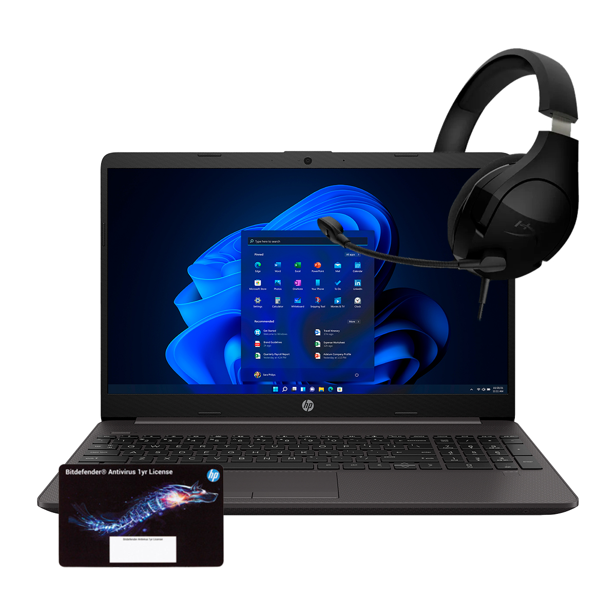 Foto 2 pulgar | Laptop HP 255 G8 Ryzen 5 8 GB 256 GB SSD 15.6'' W11H con Bitdefender + Diadema Hyperx 892R3LA