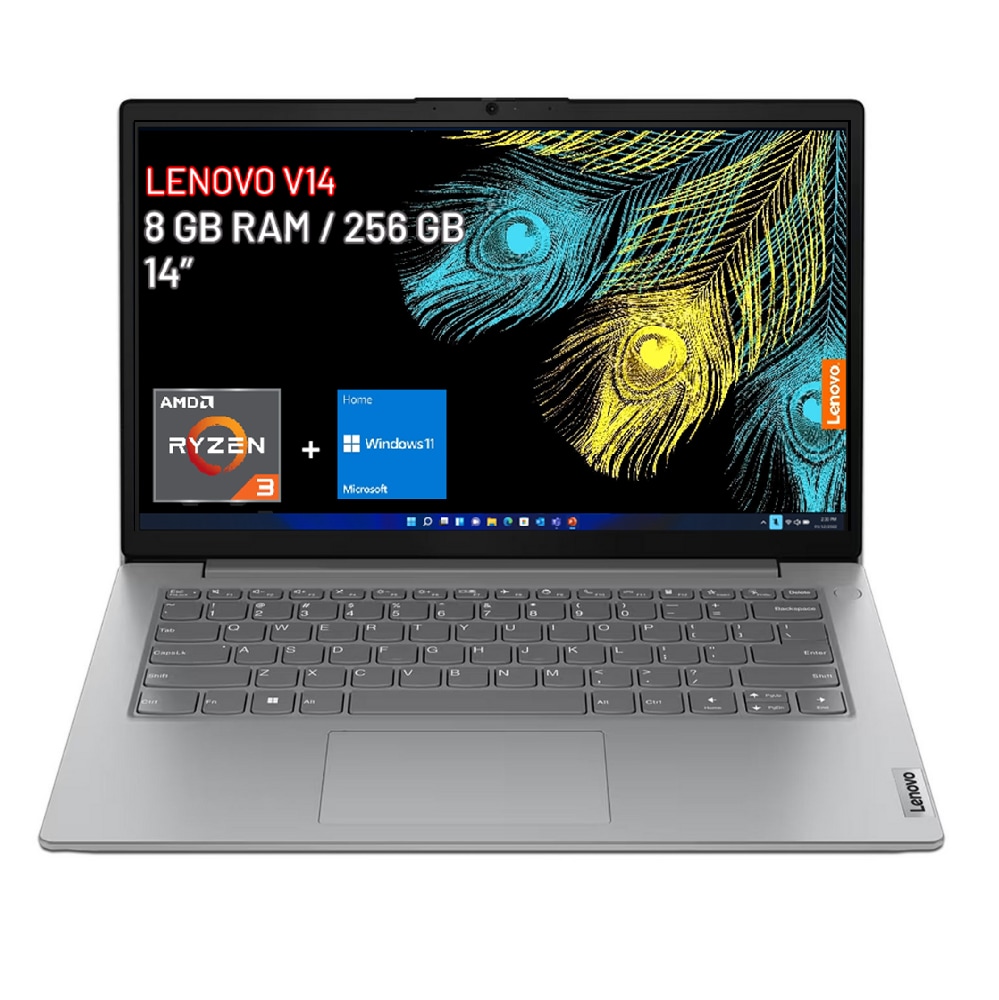 Laptop Lenovo V14 G4: Ryzen 3, 8GB RAM, 256GB SSD, 14' FHD, Windows 11, Gris $7,737