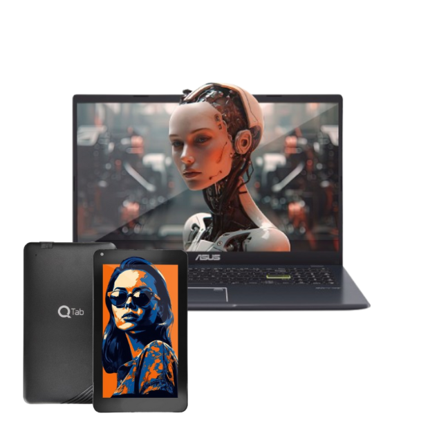 Foto 2 pulgar | Combo Laptop Asus E510ma-br1532w Intel Celeron-n4020 4gb 128gb Hd W11h + Tablet Q-touch 1gb 16gb