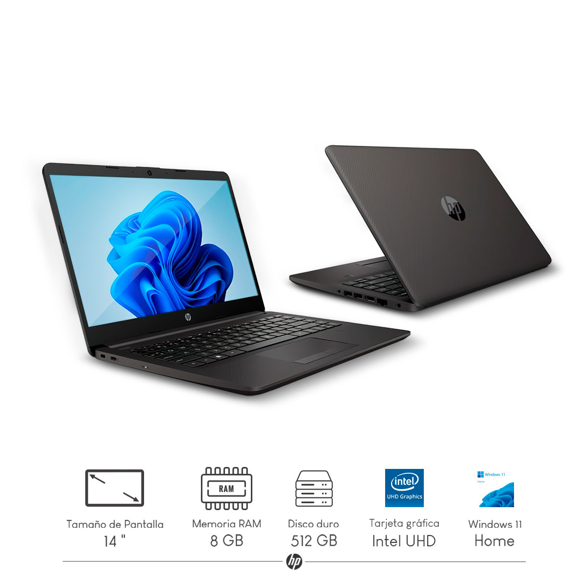 Foto 2 | Combo Laptop HP 240R G9 Intel CI5 -1335U 8GB 512GB SSD FHD W11H + Impresora HP
