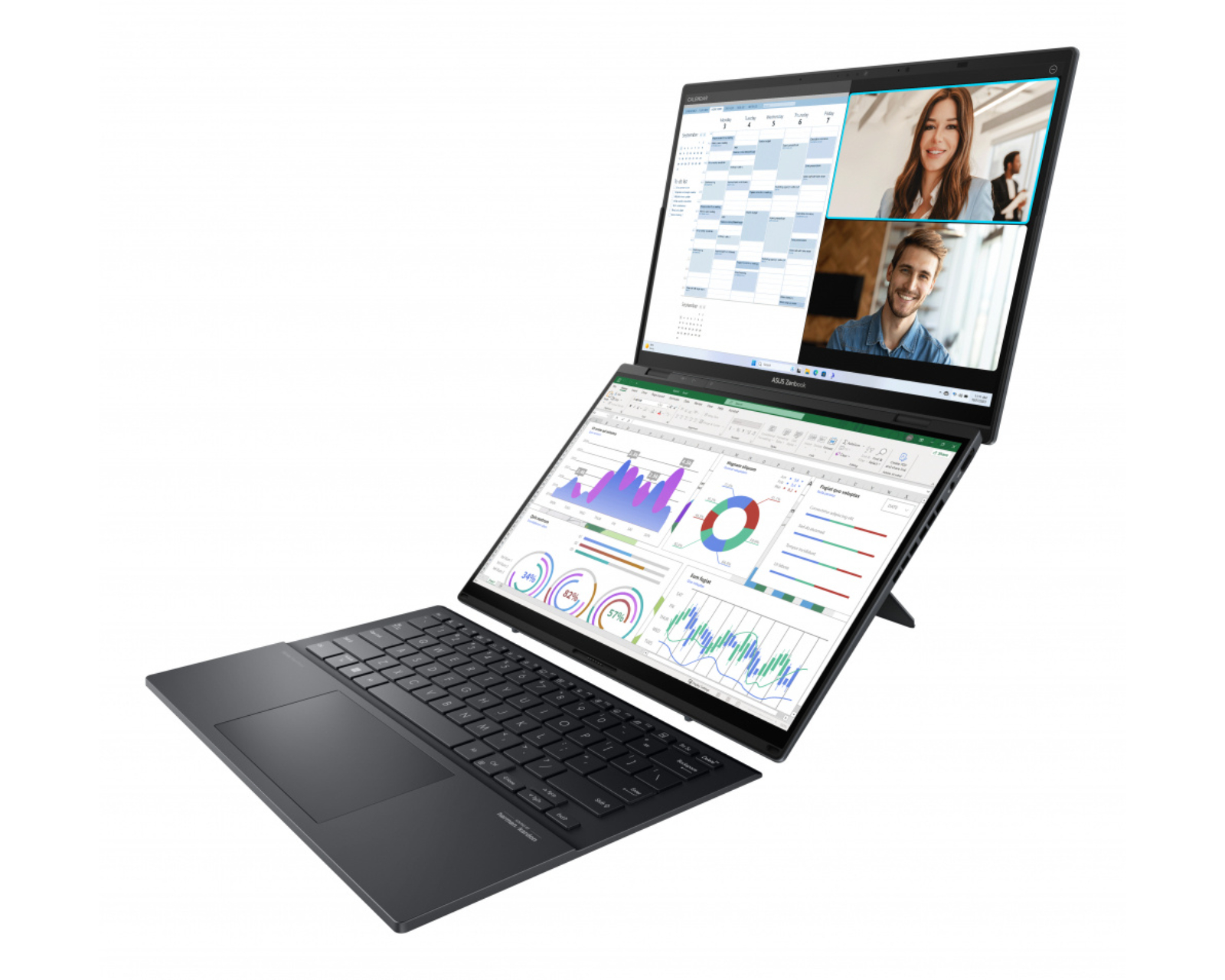 Laptop Asus Zenbook Duo 14'' 2880x1800 Táctil Intel Core Ultra 9-185h 32gb 2tb Ssd Windows 11 Home Español