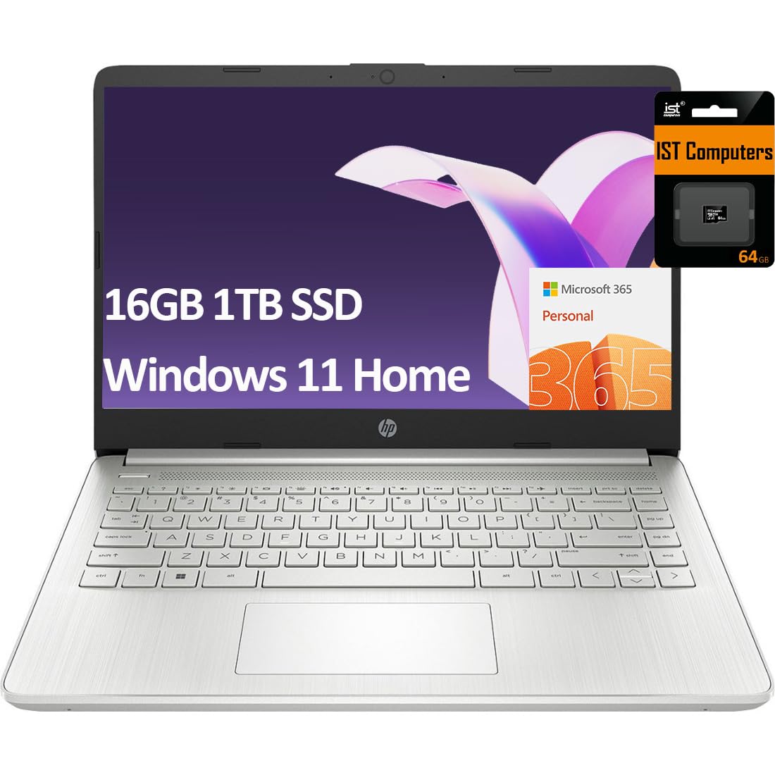 Foto 2 pulgar | Ordenador Portátil Hp 14 Ultraligero Para Estudiantes Y Hogares, 16 Gb De Ram Y 1 Tb Ssd - Venta Internacional.