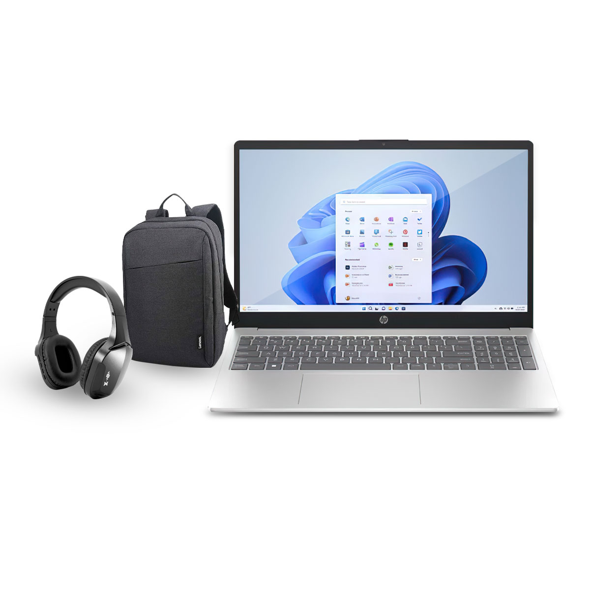 Foto 2 pulgar | Laptop Hp 15-fc0041wm Ryzen 5-7520u 4c 8gb 512gb 15'' Fhd W11h + Audífonos y Mochila