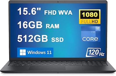 Foto 1 | Laptop Dell Inspiron 15 3520 Intel Ci7-1255u 16gb 512gb Ssd Fhd W11h Negro
