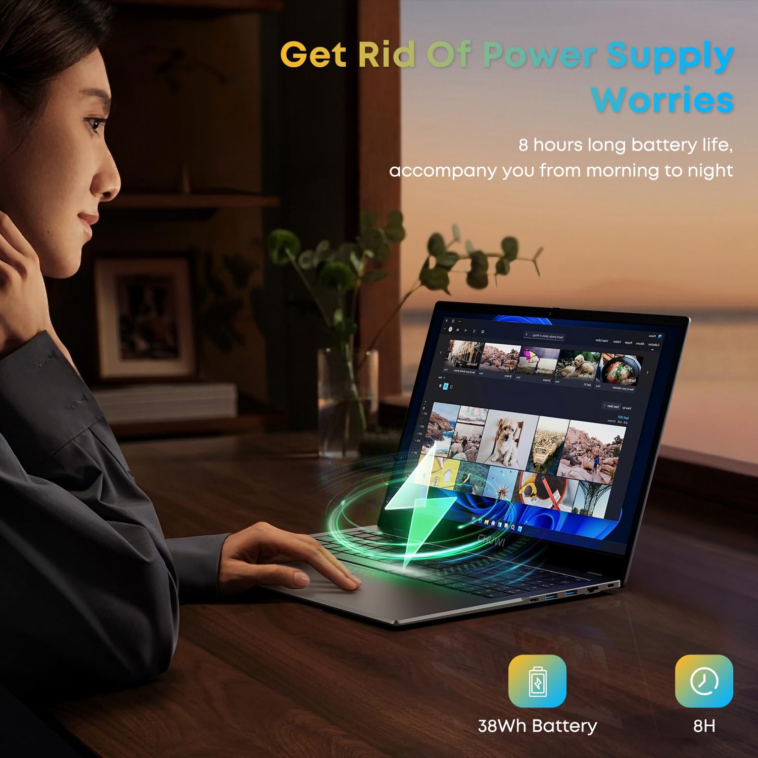 Foto 6 | Ordenador Portátil Chuwi Herobook Plus 15.6 Pulgadas 256 Gb Ssd 8 Gb de Ram Win 11 - Venta Internacional