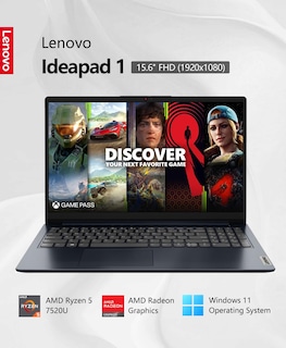 Foto 2 | Laptop Lenovo Ideapad 1 15,6 Pulgadas Fhd Touch Ryzen 5 7520u 8 Gb 256 Gb - Venta Internacional