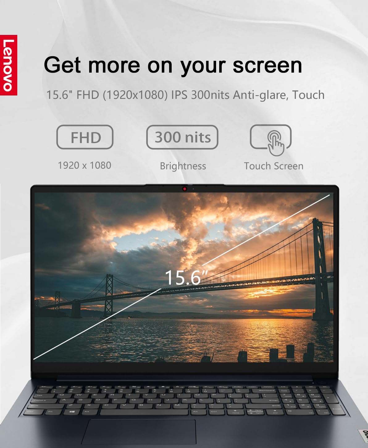 Foto 4 | Laptop Lenovo Ideapad 1 15,6 Pulgadas Fhd Touch Ryzen 5 7520u 8 Gb 256 Gb - Venta Internacional