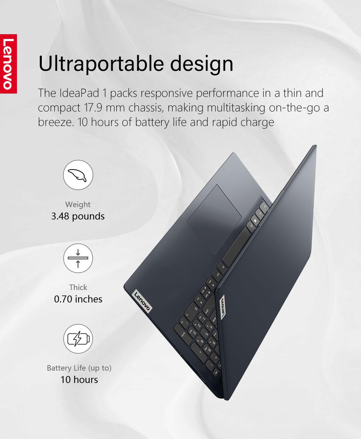 Foto 6 pulgar | Laptop Lenovo Ideapad 1 15,6 Pulgadas Fhd Touch Ryzen 5 7520u 8 Gb 256 Gb - Venta Internacional