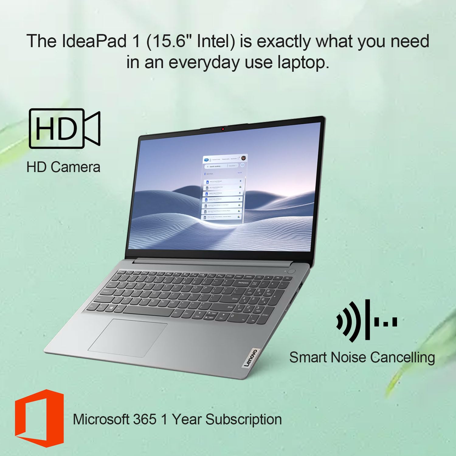 Foto 2 | Ordenador Portátil Lenovo Ideapad 1 Home De 15,6 Pulgadas Con Pantalla Fhd Intel Celeron De 20 Gb De Ram - Venta