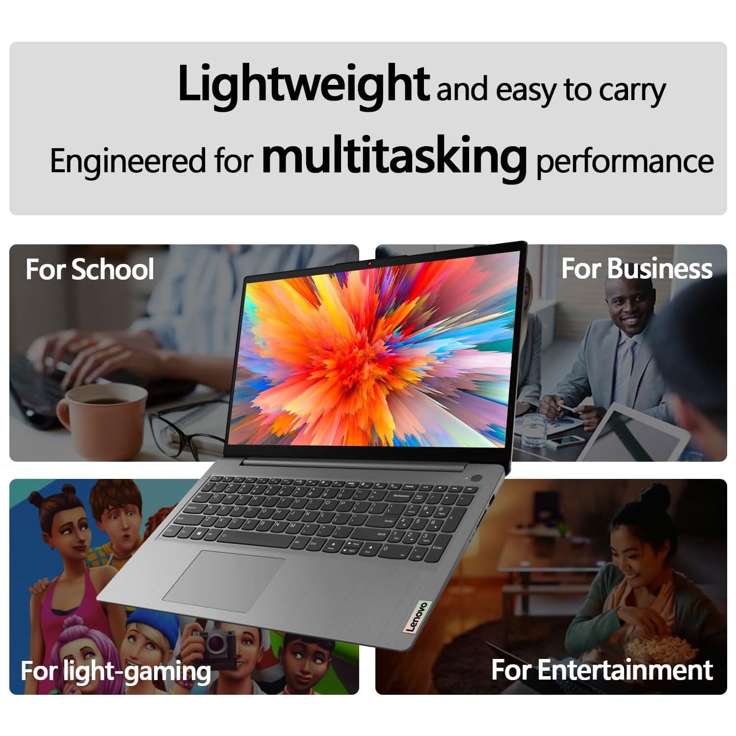 Foto 5 | Ordenador Portátil Lenovo Ideapad 1 Home De 15,6 Pulgadas Con Pantalla Fhd Intel Celeron De 20 Gb De Ram - Venta