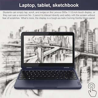 Foto 3 | Laptop Lenovo Thinkpad Yoga 11,6 Pulgadas Windows 11 Intel Pentium Silver N6000 8 GB RAM 512 GB SD - Venta Internacional