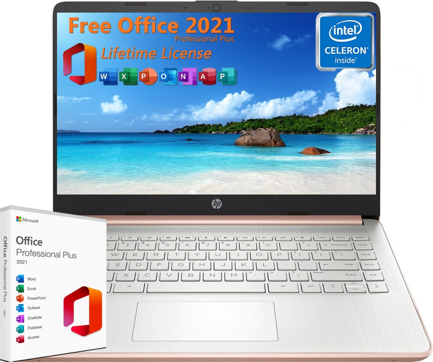 Ordenador Portátil Hp 14 Ultraligero Para Estudiantes De Negocios, 16 Gb De Ram, 320 Gb - Venta Internacional.