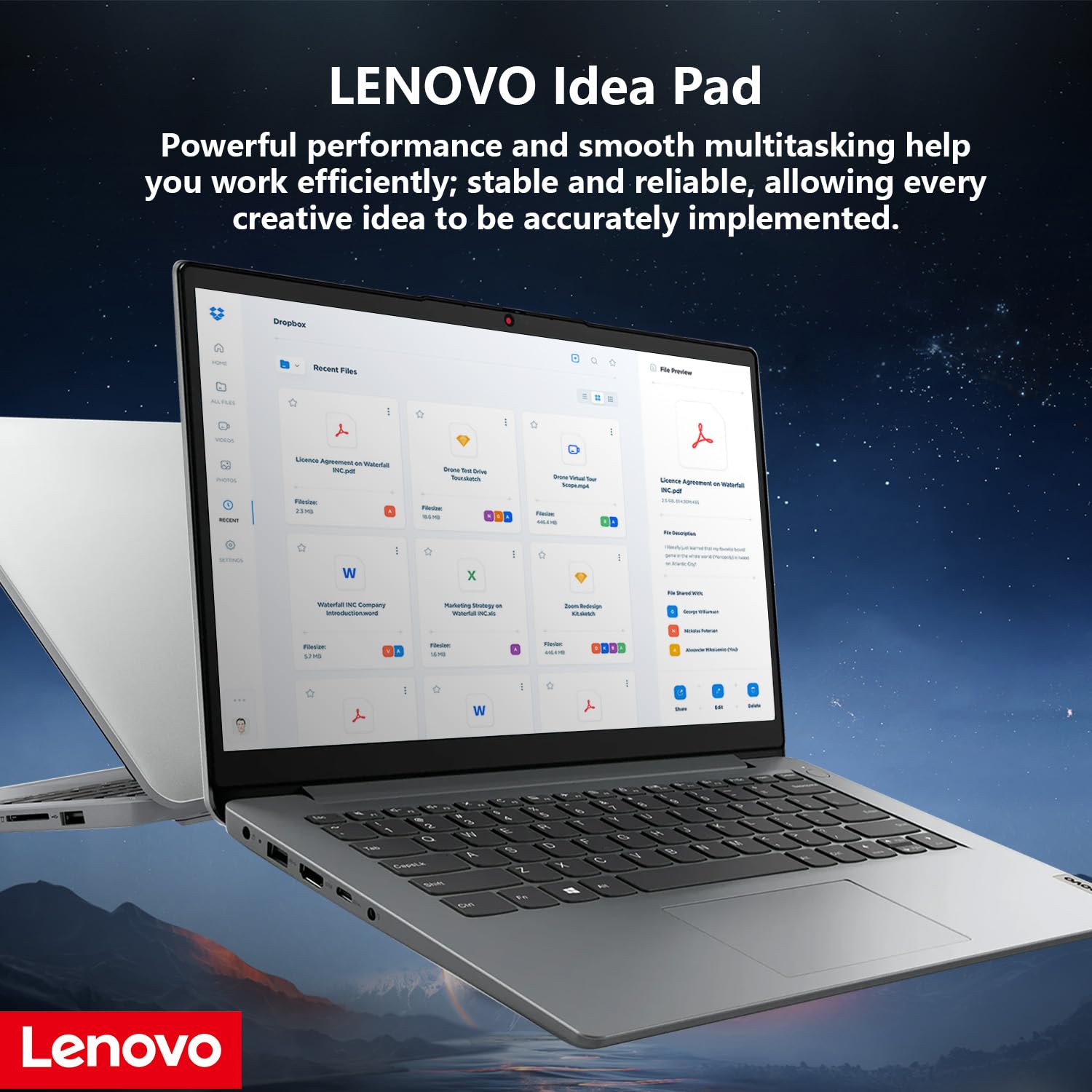 Foto 6 pulgar | Ordenador Portátil Lenovo Ideapad 1 Everyday 14 Hd 8 Gb Ram 384 Gb Ssd - Venta Internacional.