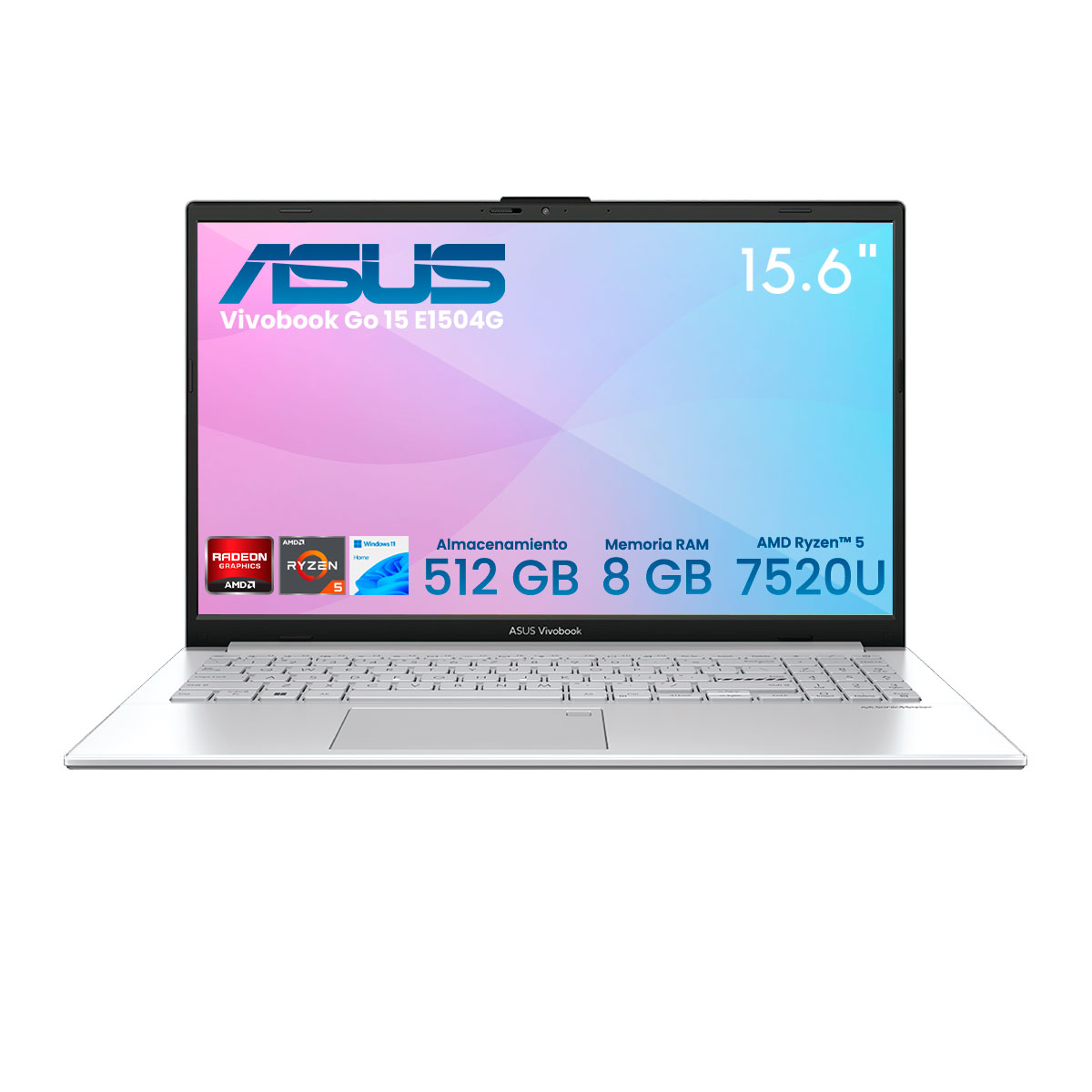 Foto 2 pulgar | Laptop Asus Vivobook 15 F1504va-nj2533w Intel Ci3-1315u 8gb 512gb Ssd Fhd W11h Plata