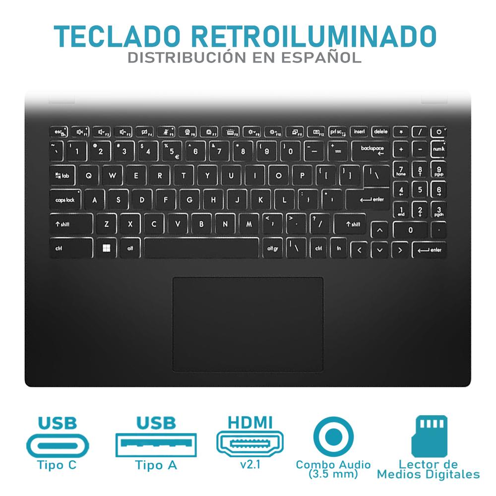Foto 5 pulgar | Laptop Msi Modern 15 Intel Core I5 1334u 16gb Ram 512gb Ssd 15.6'' Windows 11 Pro Teclado En Español + Mouse