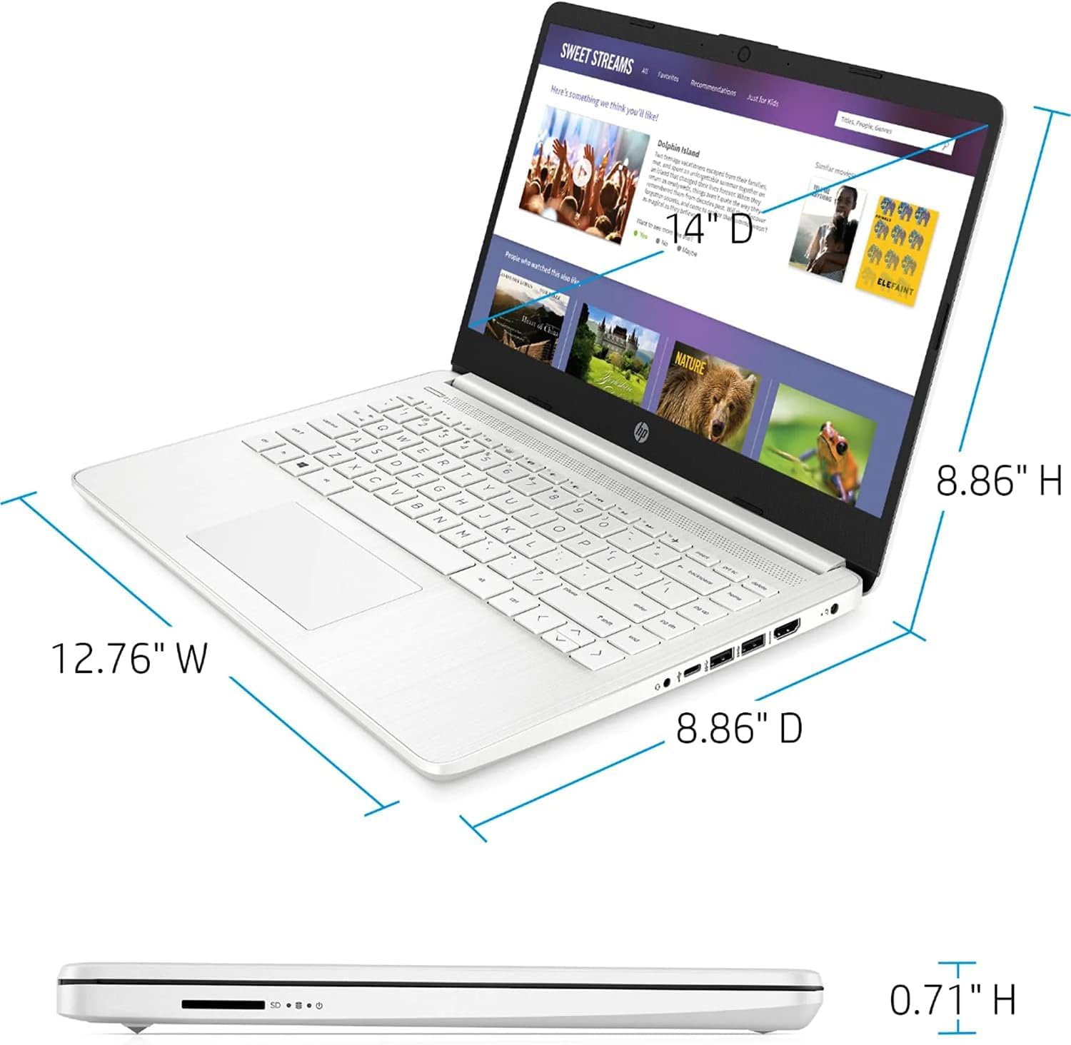 Foto 7 pulgar | Laptop Hp 14 Hd Back To School Ed., Con 1 Año De Microsoft 365 De 8 Gb - Venta Internacional.