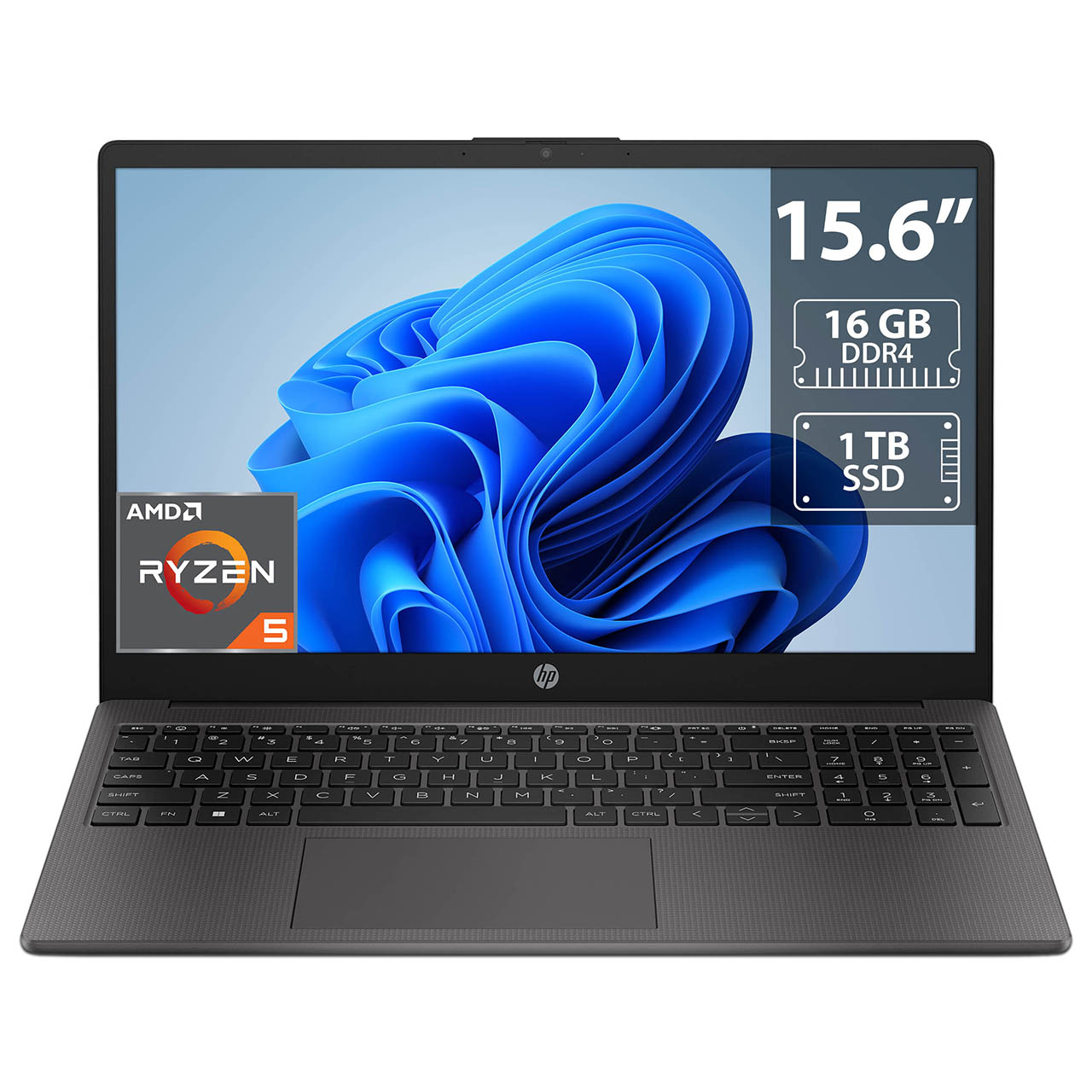 Laptop Hp 255 G10: Amd Ryzen 5 7530u, Ram 16gb Ddr4, Ssd 1tb, Pantalla 15.6'',  Windows 11 Home