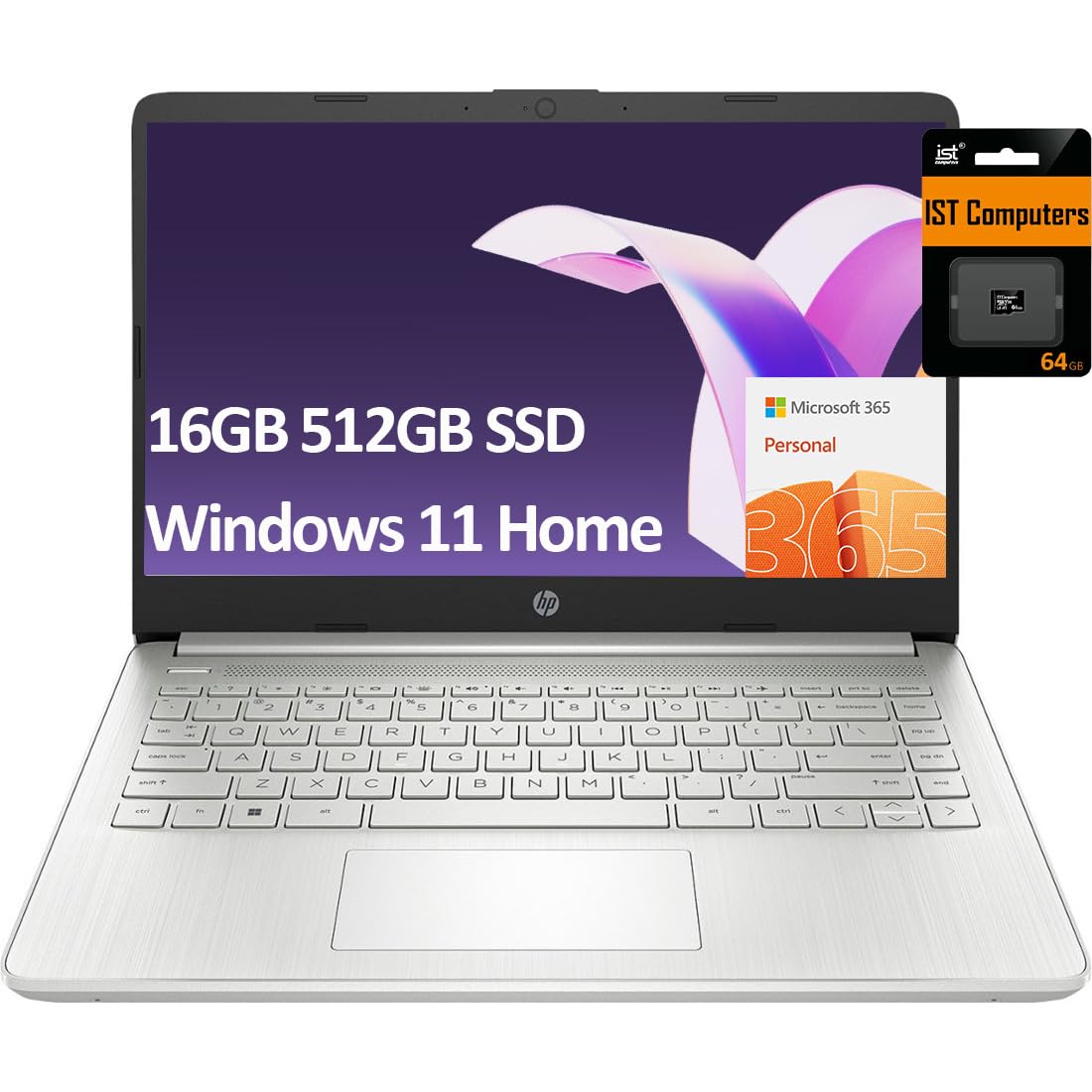 Ordenador Portátil Hp 14 Ultraligero Para Estudiantes Y Hogares, 16 Gb De Ram, 512 Gb Ssd - Venta Internacional.
