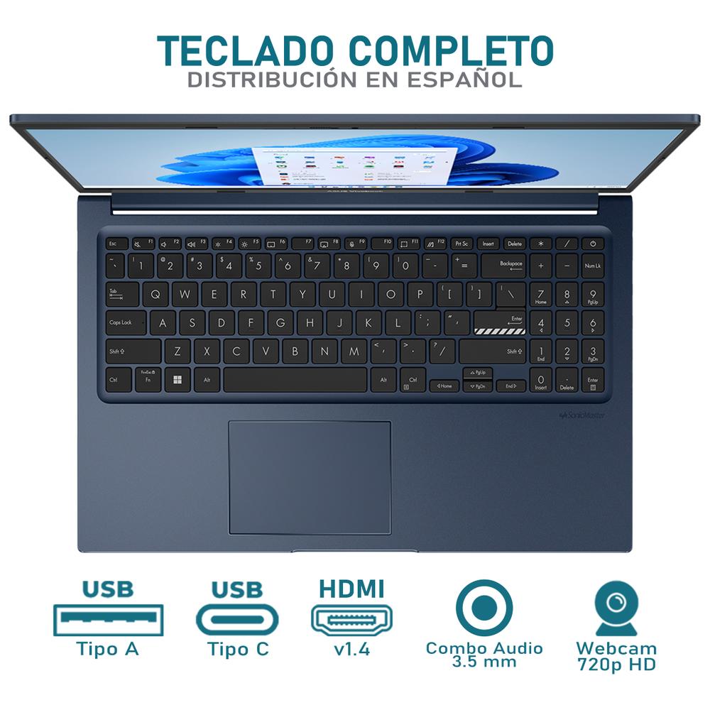 Foto 5 pulgar | Laptop Asus Vivobook 15 Intel Core I5 1235u 16gb Ram 512gb Ssd 15.6'' Windows 11 Home Teclado En Español + Mouse Dxt