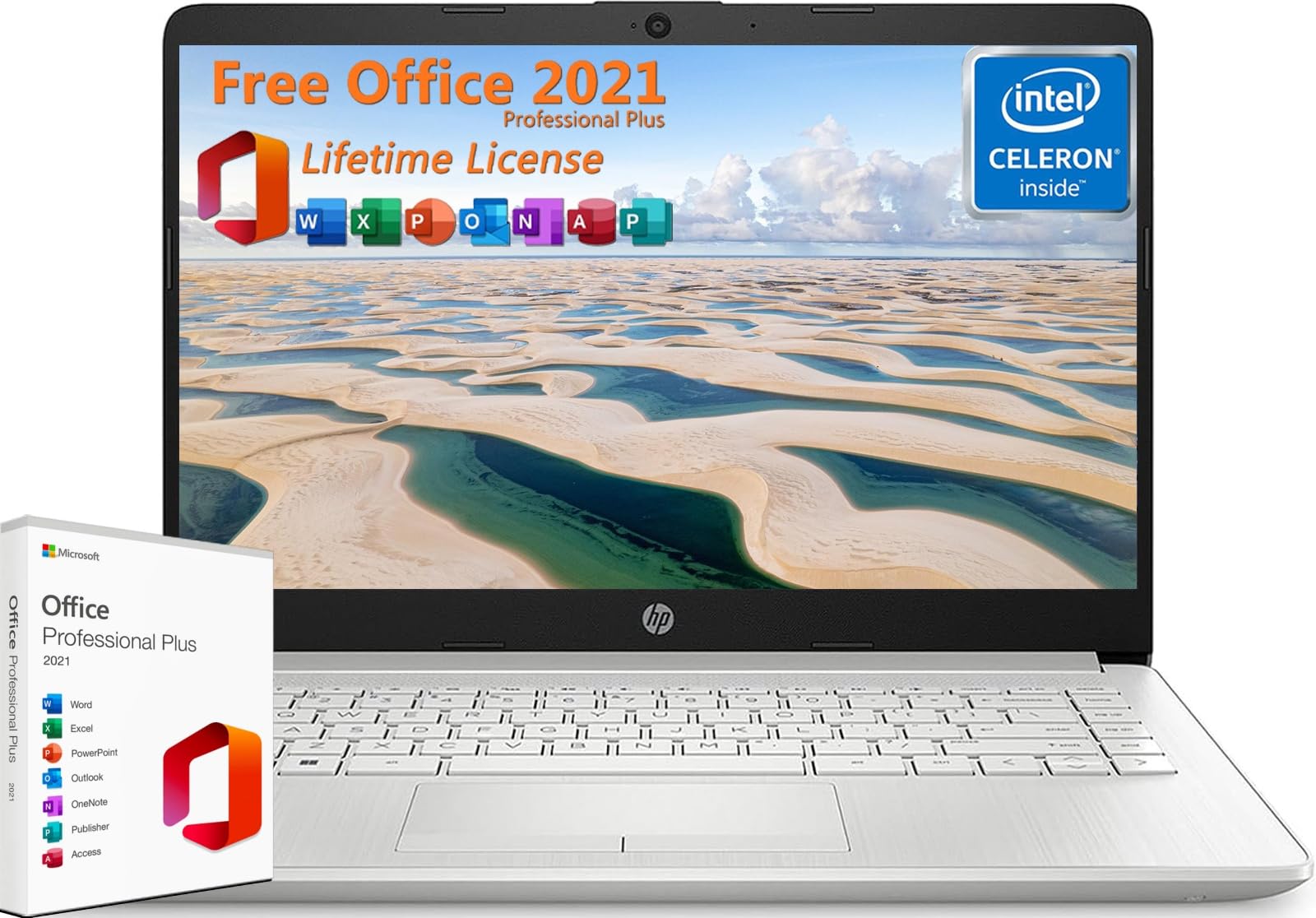 Foto 1 | Ordenador Portátil Hp 14 Con Licencia De Por Vida De Office, 8 Gb De Ram, 64 Gb Ssd - Venta Internacional.