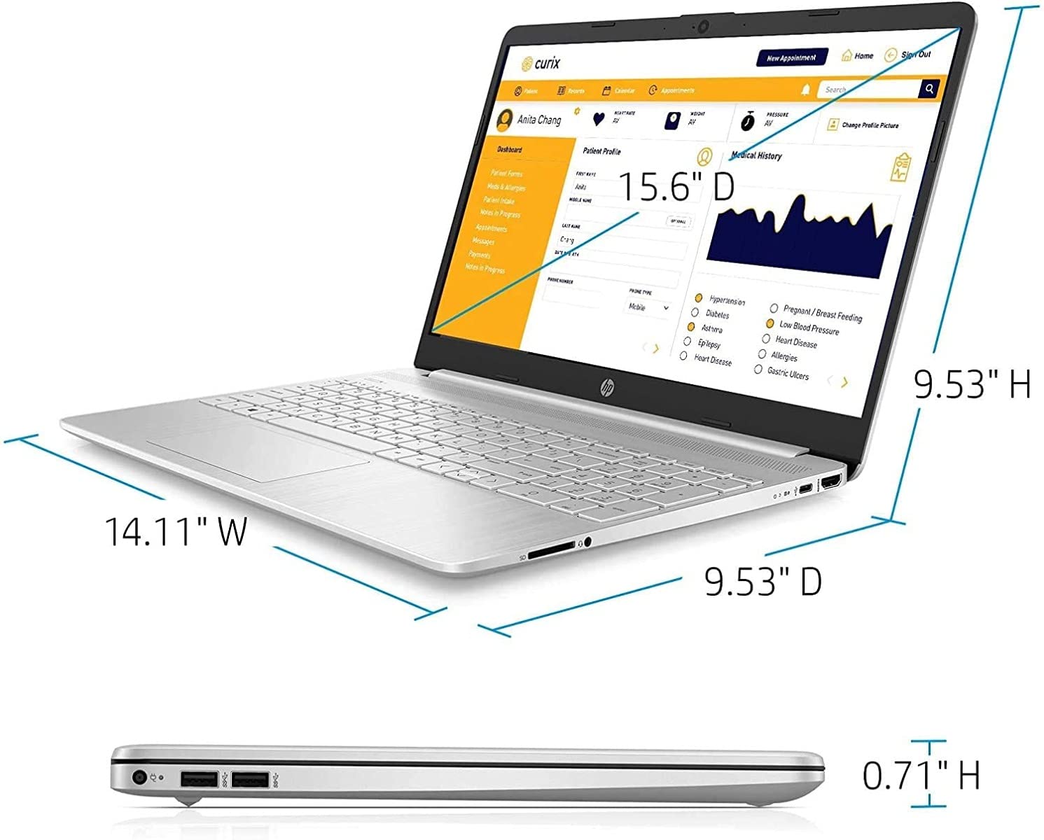 Foto 3 | Ordenador Portátil Hp 15.6 Hd Intel 10ª Generación I3-1005g1 3,4 Ghz 8 Gb Ram 256 Gb Ssd Win 10 - Venta Internacional.