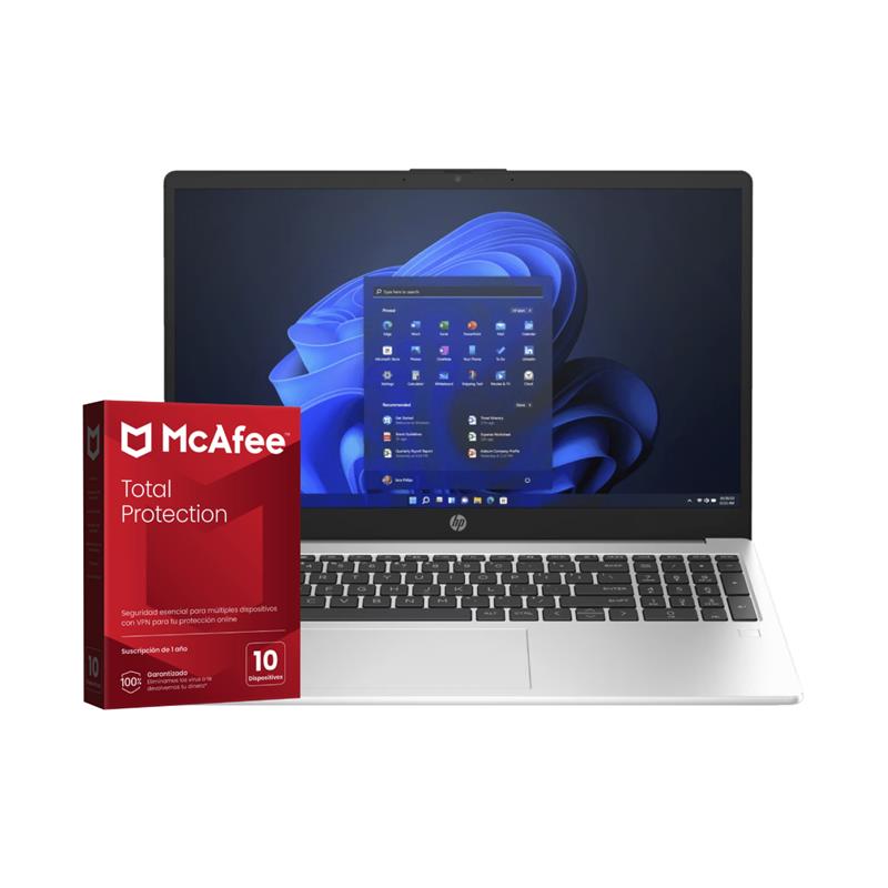 Laptop Hp 255 G10 Ryzen 3 8gb Ram 512gb Ssd 15.6'' + Antivirus Mcafee 10 Dispositivos