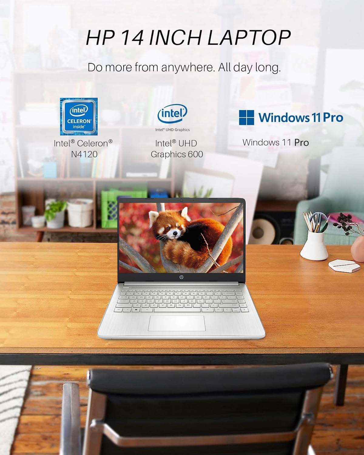 Foto 3 pulgar | Ordenador Portátil Hp 14 Student Intel 4 Núcleos N4120 16 Gb Ram 384 Gb Ssd - Venta Internacional.
