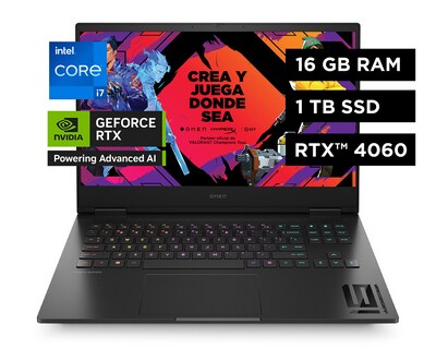 Foto 1 | Laptop Hp Omen Gaming 16-wd0012la Intel Core I7 16gb Ram gpu Nvidia Geforce Rt 4060 1 Tb Ssd 16.1'' Fhd Windows 11 Home