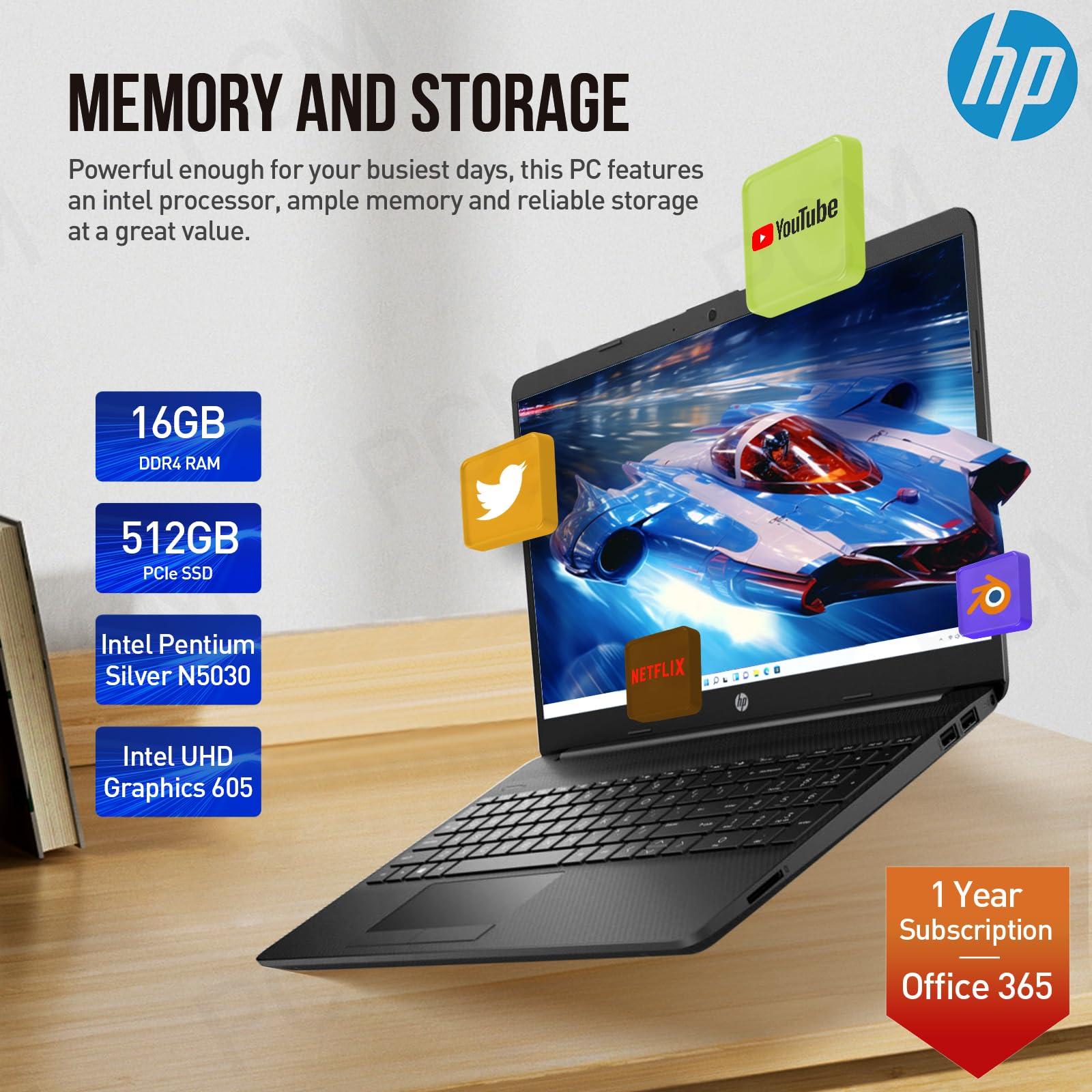 Foto 2 | El Portátil Hp Más Nuevo De 15.6 Pulgadas Intel Pentium Silver 16 Gb Ram 512 Gb Ssd - Venta Internacional.